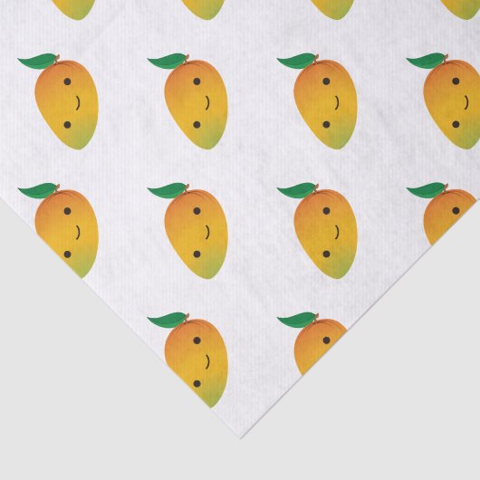 Cute Kawaii Smiling Mango Tissuepapier (Detail)