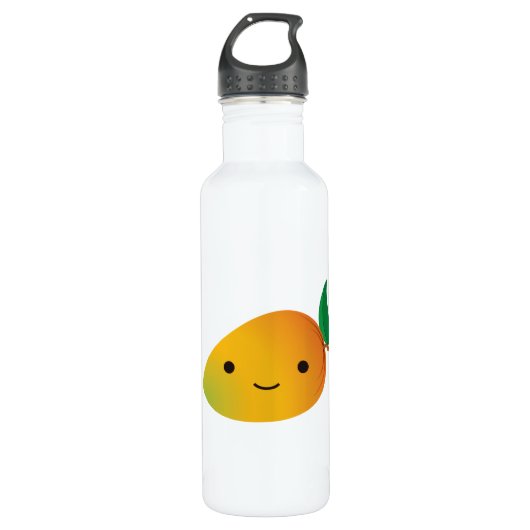 Cute Kawaii Smiling Mango Waterfles (Voorkant)