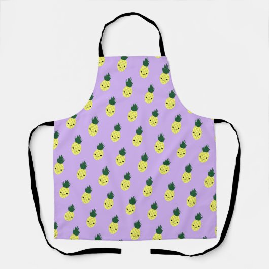 Cute Kawaii Smiling Pineapple Pattern Schort (Voorkant)