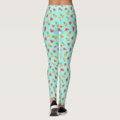 Cute Kawaii Smiling Pineapple & Watermelon Pattern Leggings (Achterkant)