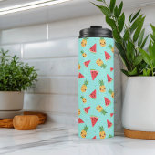Cute Kawaii Smiling Pineapple & Watermelon Thermosbeker