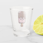 Cute Kawaii Smiling Popsicle Shot Glas (Achterkant)
