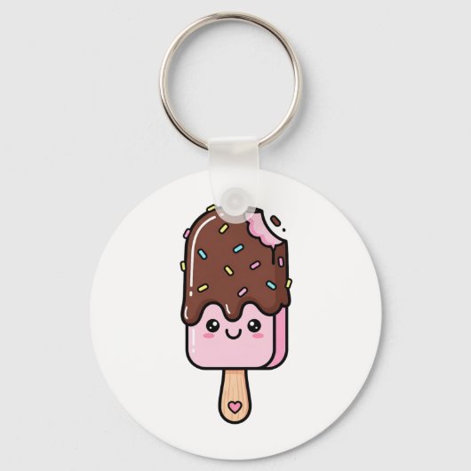 Cute Kawaii Smiling Popsicle Sleutelhanger (Achterkant)