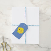 Cute Kawaii Smiling Sun Cadeaulabel (Met Touw)