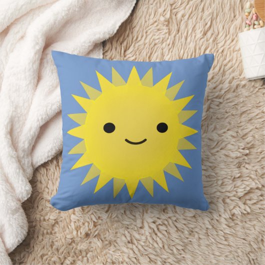 Cute Kawaii Smiling Sun Kussen (Deken)