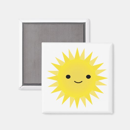 Cute Kawaii Smiling Sun Magneet (Voorkant / Achterkant)