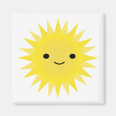 Cute Kawaii Smiling Sun Magneet (Voorkant)