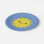 Cute Kawaii Smiling Sun Papieren Bordje (Gekanteld)