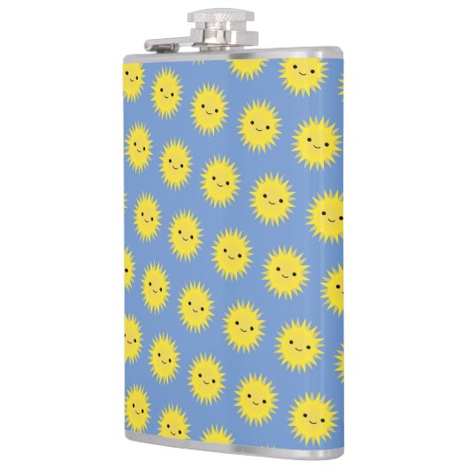 Cute Kawaii Smiling Sun Pattern Heupfles (Links)