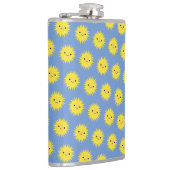 Cute Kawaii Smiling Sun Pattern Heupfles (Rechts)
