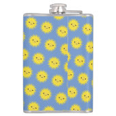 Cute Kawaii Smiling Sun Pattern Heupfles (Achterkant)