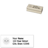 Cute Kawaii Smiling Sun Rubberstempel (Gestempeld)