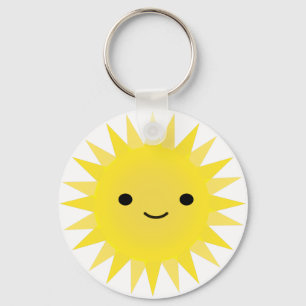 Cute Kawaii Smiling Sun Sleutelhanger