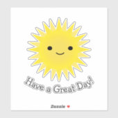 Cute Kawaii Smiling Sun Sticker (Vel)