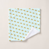 Cute Kawaii Smiling Taco Pattern Bad Handdoek (Wasdoekje)