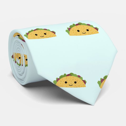 Cute Kawaii Smiling Taco Stropdas (Opgerold)