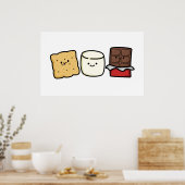 Cute Kawaii Smore Pals Poster (Keuken)
