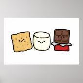 Cute Kawaii Smore Pals Poster (Voorkant)
