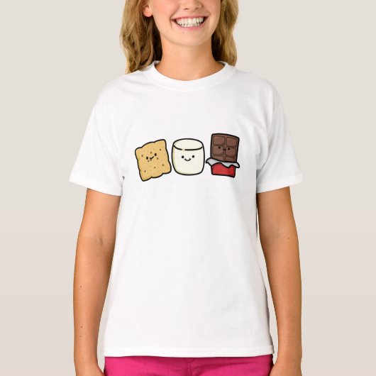 Cute Kawaii Smore Pals T-shirt (Voorkant)