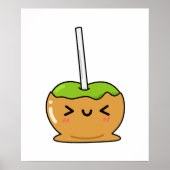 Cute Kawaii Snoep Apple Poster (Voorkant)