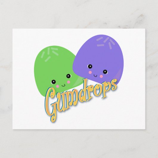 Cute Kawaii Snoepjes Briefkaart (Voorkant)