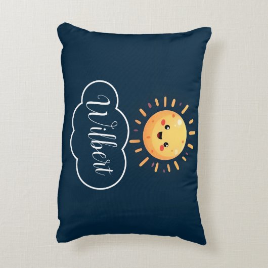 Cute Kawaii Solar System Planets Accent Pillow Accent Kussen (Achterkant (Verticaal))