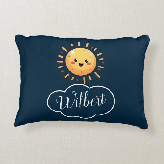 Cute Kawaii Solar System Planets Accent Pillow Accent Kussen (Achterkant)