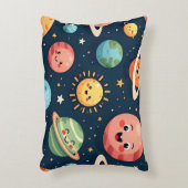 Cute Kawaii Solar System Planets Accent Pillow Kussen (Voorkant(Verticaal))