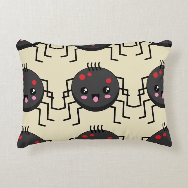 Cute Kawaii Spider Accent Kussen (Voorkant)