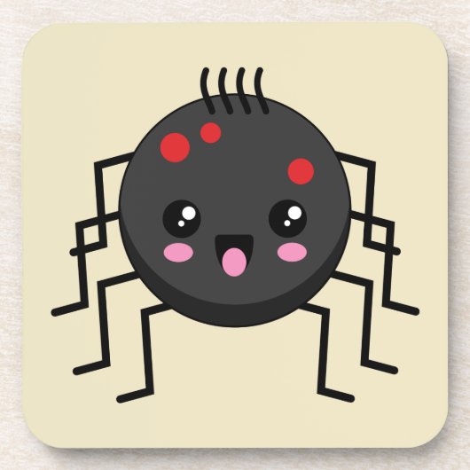 Cute Kawaii Spider Bier Onderzetter (Voorkant)