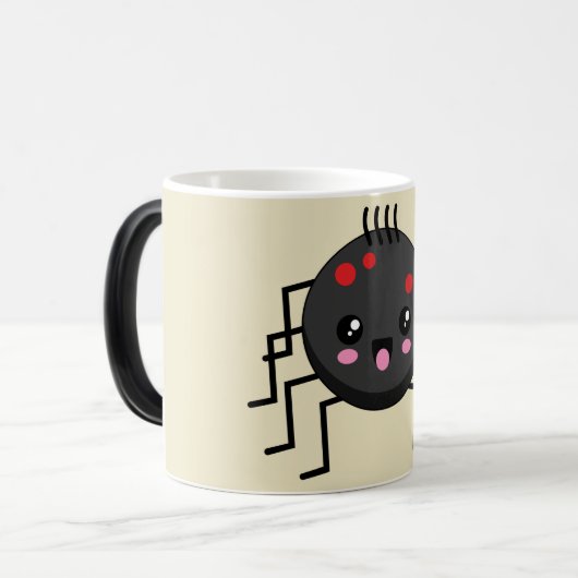 Cute Kawaii Spider Magische Mok (Voorkant links)