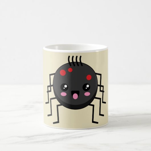Cute Kawaii Spider Magische Mok (Center)