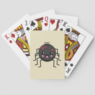 Cute Kawaii Spider Pokerkaarten
