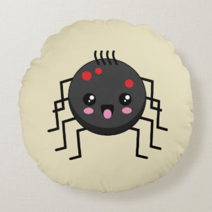 Cute Kawaii Spider Rond Kussen