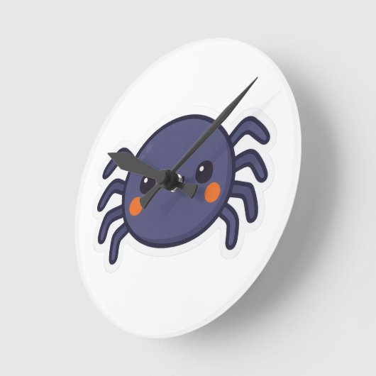 Cute Kawaii Spider Ronde Klok (Hoek)