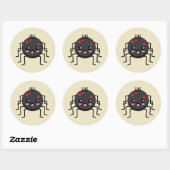 Cute Kawaii Spider Ronde Sticker (Vel)
