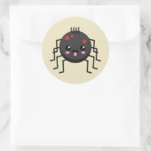 Cute Kawaii Spider Ronde Sticker (Tas)