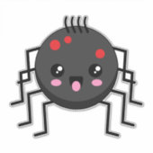 Cute Kawaii Spider Sticker (Voorkant)