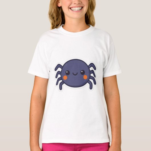 Cute Kawaii Spider T-shirt (Voorkant)
