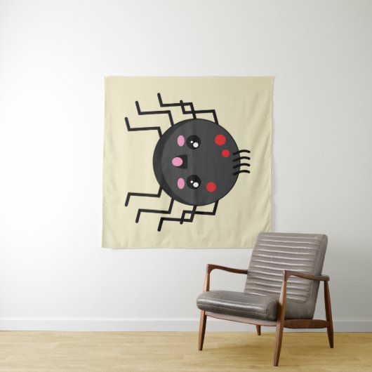 Cute Kawaii Spider Wandkleed (In Situ (horizontaal))