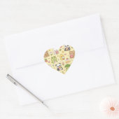 Cute Kawaii Spring Animal Friends Pattern | Pastel Hart Sticker (Envelop)