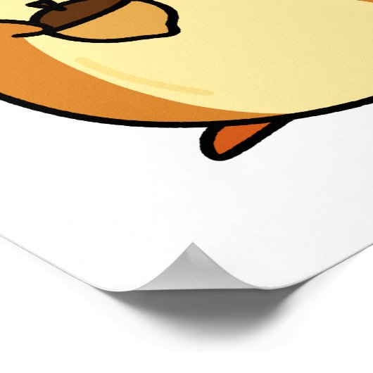 Cute Kawaii Squirrel Poster (Hoek)