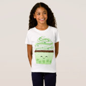 Cute kawaii St Patricks day cupcake T-shirt (Voorkant volledig)