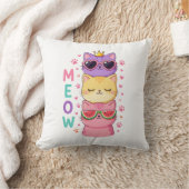 Cute Kawaii Stacked Cats Sunglasses Meow Kussen (Deken)