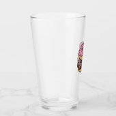 Cute Kawaii Stacked Donuts Illustration Glas (Rechts)