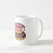 Cute Kawaii Stacked Donuts Illustration Koffiemok (Voorkant rechts)