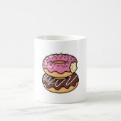 Cute Kawaii Stacked Donuts Illustration Koffiemok (Center)
