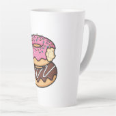 Cute Kawaii Stacked Donuts Illustration Latte Mok (Rechterhoek)