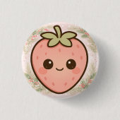 Cute Kawaii Strawberry Button  (Voorkant)