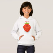Cute kawaii strawberry cartoon illustration (Voorkant volledig)